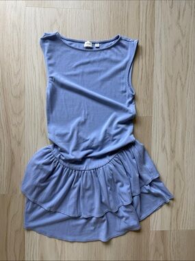 Aritzia Light Lavender Sleeveless Ruffle Dress XS